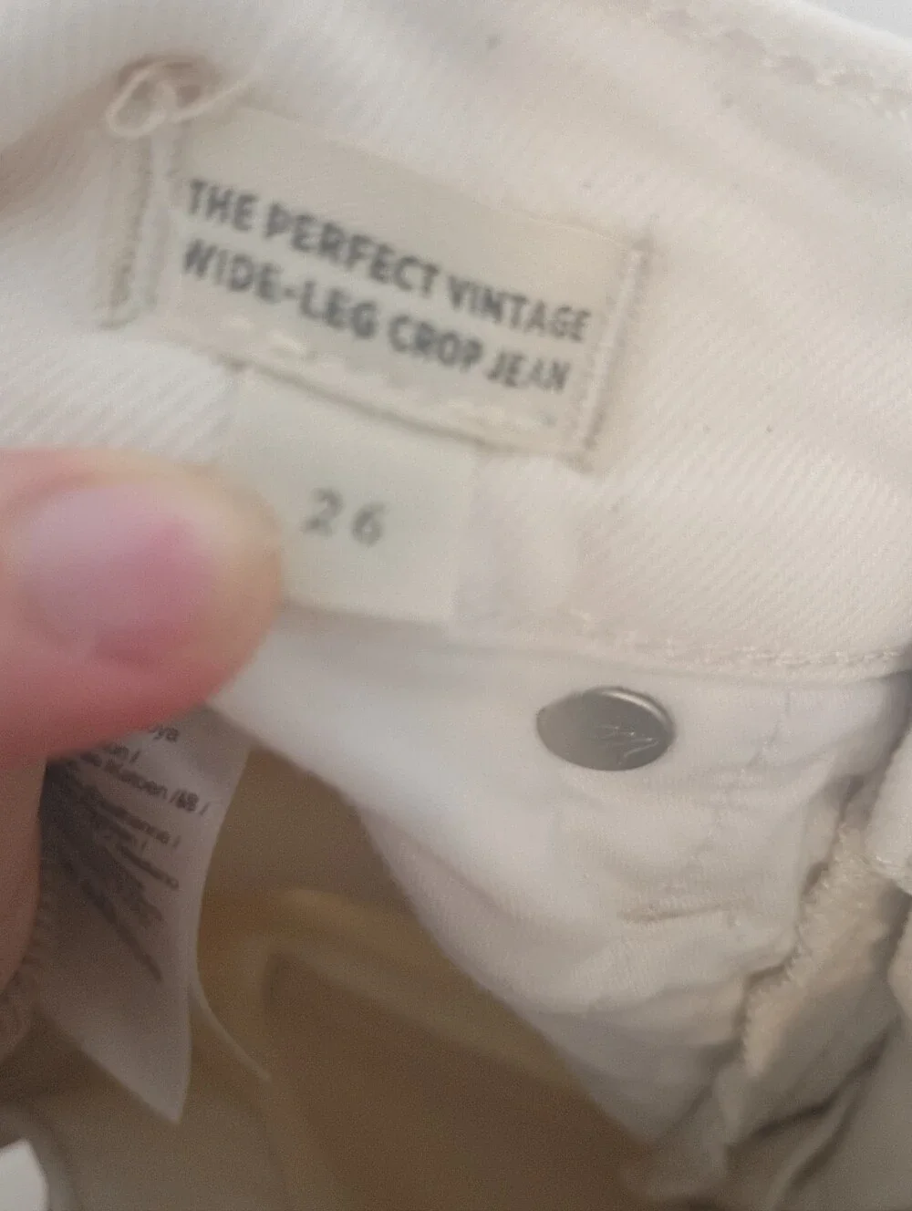 Madewell The Perfect Vintage Wide Leg Crop Jeans Off White